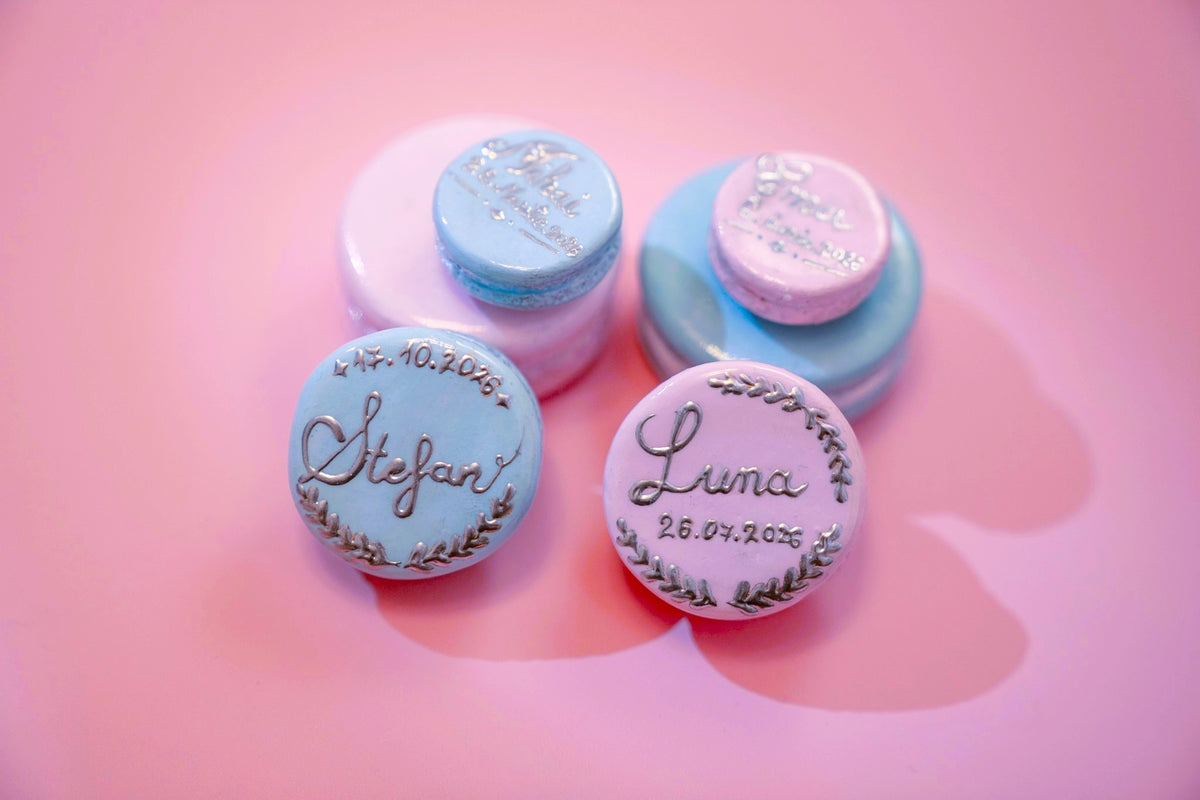 Mărturie pentru nunta sau botez - Sweet Macarons