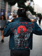 Blood Moon Samurai Jacket - unique hand-painted piece